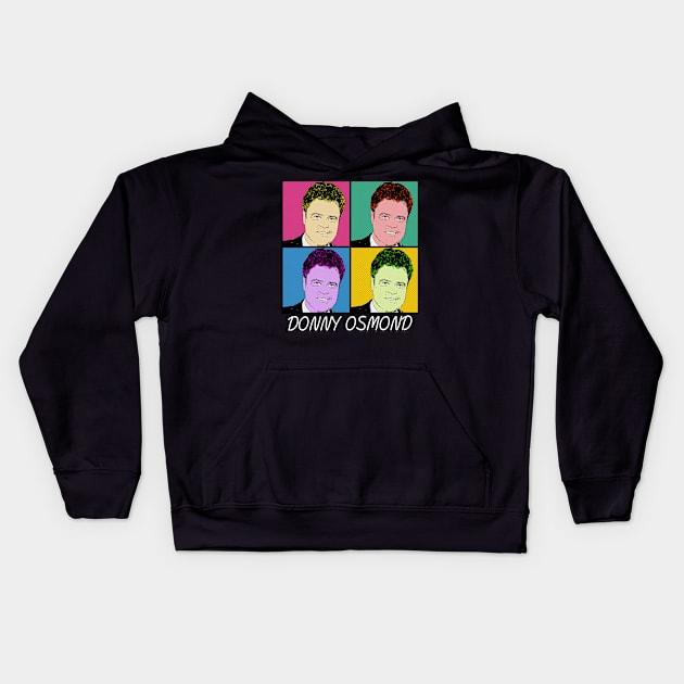 Donny Osmond 80s Pop Art Style Kids Hoodie by ArtGaul